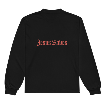 Jesus Saves Heavyweight Long Sleeve Shirt